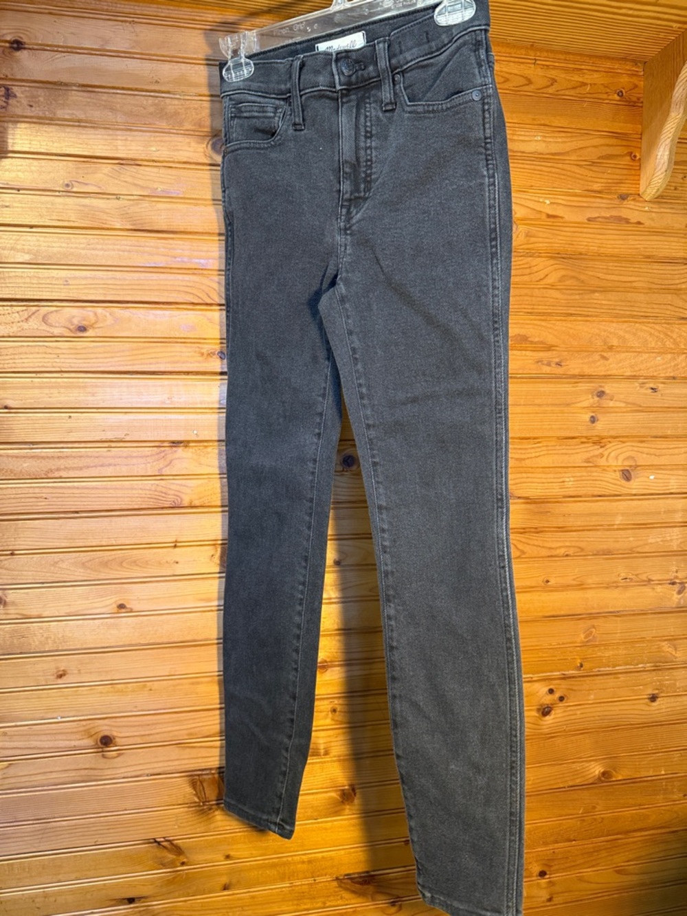 Madewell high-rise Skinny Jeans in Washed Black